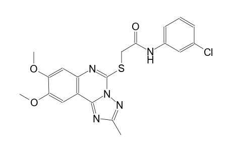 N-(3-chlorophenyl)-2-[(8,9-dimethoxy-2-methyl[1,2,4]triazolo[1,5-c]quinazolin-5-yl)sulfanyl]acetamide