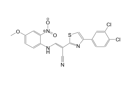 (2E)-2-[4-(3,4-dichlorophenyl)-1,3-thiazol-2-yl]-3-(4-methoxy-2-nitroanilino)-2-propenenitrile