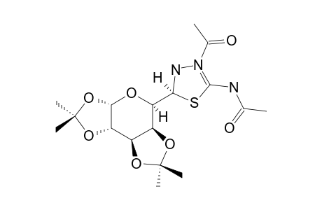 (2S)-5-ACETAMIDE-3-N-ACETYL-2-[5'-(1',2':3',4')-DI-O-ISOPROPYLIDENE-ALPHA-L-ARABINOPYRANOSYL)]-2,3-DIHYDRO-1,3,4-THIADIAZOLE