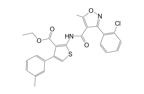 ethyl 2-({[3-(2-chlorophenyl)-5-methyl-4-isoxazolyl]carbonyl}amino)-4-(3-methylphenyl)-3-thiophenecarboxylate