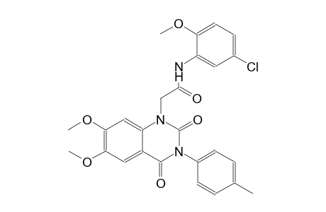 N-(5-chloro-2-methoxyphenyl)-2-(6,7-dimethoxy-3-(4-methylphenyl)-2,4-dioxo-3,4-dihydro-1(2H)-quinazolinyl)acetamide