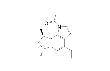 Cyclopent[g]indole, 1-acetyl-4-ethyl-1,6,7,8-tetrahydro-6,8-dimethyl-, trans-(.+-.)-