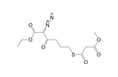 Hexanoic acid, 2-diazo-6-[(3-methoxy-1,3-dioxopropyl)thio]-3-oxo-, ethyl ester
