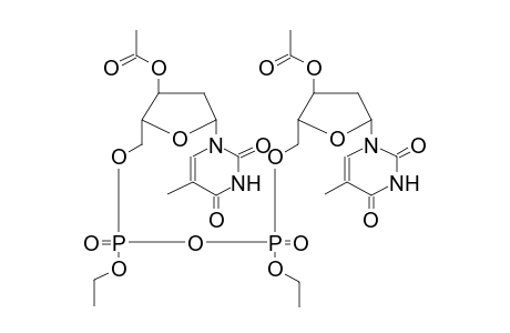 P,P'-DIETHYL-P,P'-BIS(3'-O-ACETYLDEOXYTHYMIDIN-5'-YL)PYROPHOSPHATE