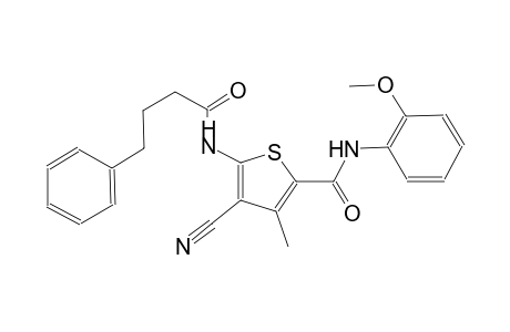 4-cyano-N-(2-methoxyphenyl)-3-methyl-5-[(4-phenylbutanoyl)amino]-2-thiophenecarboxamide