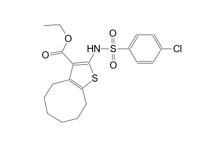 ethyl 2-{[(4-chlorophenyl)sulfonyl]amino}-4,5,6,7,8,9-hexahydrocycloocta[b]thiophene-3-carboxylate