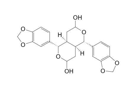 2,7-Bis[3,4-(methylenedioxy)phenyl]-3,8-dioxobicyclo[4.4.0]decane-4,9-diol