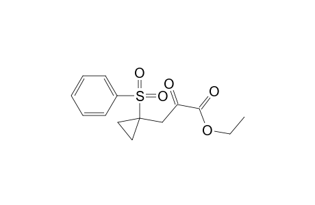 Ethyl 3-(1-Phenylsulfonylcycloprop-1-yl)-2-oxopropionate