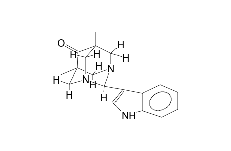 2-(3-indolyl)-5,7-dimethyl-6-oxo-1,3-diazaadamantane