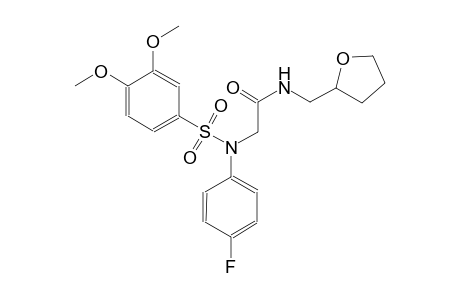 2-{[(3,4-dimethoxyphenyl)sulfonyl]-4-fluoroanilino}-N-(tetrahydro-2-furanylmethyl)acetamide