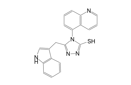 4H-1,2,4-triazole-3-thiol, 5-(1H-indol-3-ylmethyl)-4-(5-quinolinyl)-