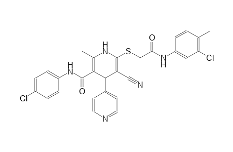 6-((2-((3-chloro-4-methylphenyl)amino)-2-oxoethyl)thio)-N-(4-chlorophenyl)-5-cyano-2-methyl-1,4-dihydro-[4,4'-bipyridine]-3-carboxamide