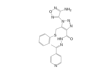 1-(4-amino-1,2,5-oxadiazol-3-yl)-5-[(phenylsulfanyl)methyl]-N'-[(E)-1-(4-pyridinyl)ethylidene]-1H-1,2,3-triazole-4-carbohydrazide
