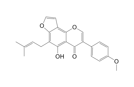 5-Hydroxy-4'-methoxy-7-prenylfurano[2,3-h]isoflavone