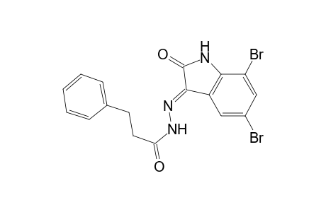 N'-(5,7-dibromo-2-keto-indol-3-yl)-3-phenyl-propionohydrazide