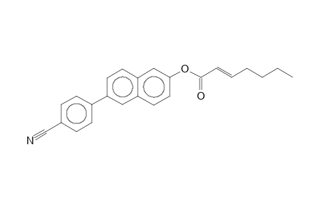 2-Heptenoic acid, [6-(4-cyanophenyl)2-naphthyl] ester