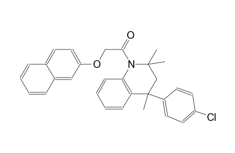 4-(4-chlorophenyl)-2,2,4-trimethyl-1-[(2-naphthyloxy)acetyl]-1,2,3,4-tetrahydroquinoline