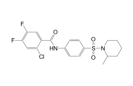 2-Chloranyl-4,5-bis(fluoranyl)-N-[4-(2-methylpiperidin-1-yl)sulfonylphenyl]benzamide