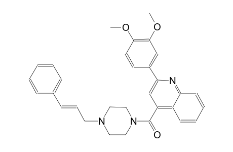 2-(3,4-dimethoxyphenyl)-4-({4-[(2E)-3-phenyl-2-propenyl]-1-piperazinyl}carbonyl)quinoline