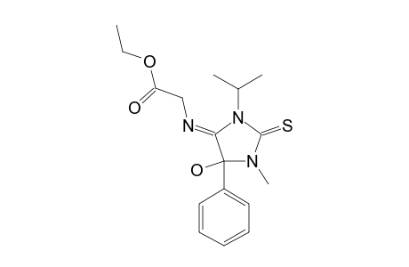 4-([(ETHOXYCARBONYL)-METHYL]-IMINO)-5-HYDROXY-1-METHYL-5-PHENYL-3-ISOPROPYL-2-THIOXO-1,3-DIAZOLIDINE