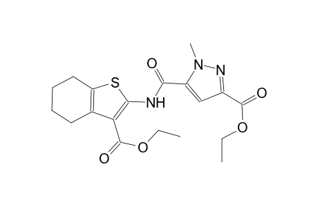 ethyl 5-({[3-(ethoxycarbonyl)-4,5,6,7-tetrahydro-1-benzothien-2-yl]amino}carbonyl)-1-methyl-1H-pyrazole-3-carboxylate