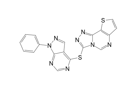3-(1-Phenyl-1H-pyrazolo[3,4-d]pyrimidin-4-ylthio)thieno[2,3-e][1,2,4]triazolo[4,3-c]pyrimidine