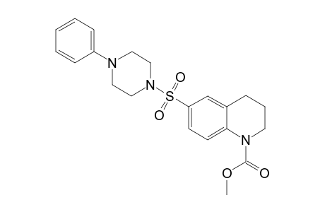 1(2H)-Quinolinecarboxylic acid, 3,4-dihydro-6-[(4-phenyl-1-piperazinyl)sulfonyl]-, methyl ester