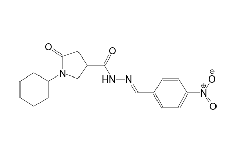 3-pyrrolidinecarboxylic acid, 1-cyclohexyl-5-oxo-, 2-[(E)-(4-nitrophenyl)methylidene]hydrazide
