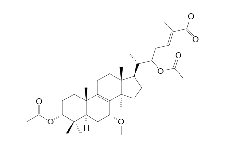 GANODERIC-ACID-MD;3-ALPHA,22-DIACETOXY-7-ALPHA-METHOXY-5-ALPHA-LANOST-8,(24E)-DIEN-26-OIC-ACID