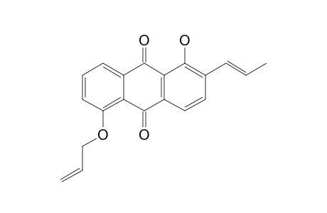 1-HYDROXY-2-(PROP-1'-ENYL)-5-(PROP-2''-ENYLOXY)-ANTHRAQUINONE