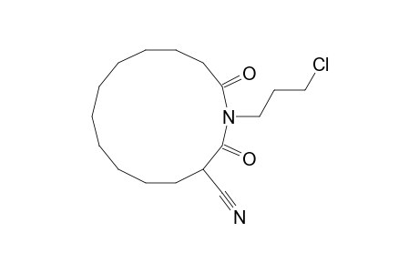 1-(3'-CHLOROPROPYL)-2,14-DIOXO-1-AZACYCLOTETRADECANE-3-CARBONITRILE
