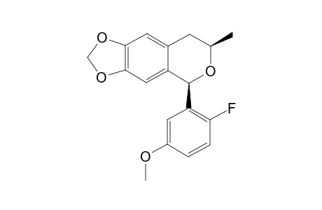 (5R,7R)-5-(2-FLUORO-5-METHOXYPHENYL)-7-METHYL-7,8-DIHYDRO-5H-[1,3]-DIOXOLO-[4,5-G]-ISOCHROMENE