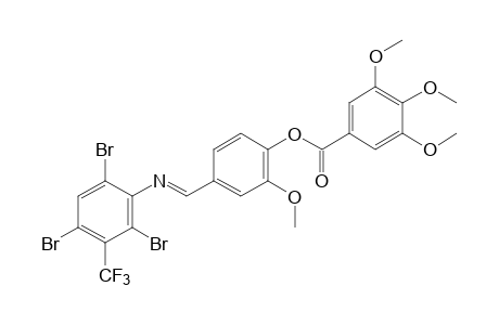 2-METHOXY-4-[N-(2,4,6-TRIBROMO-alpha,alpha,alpha-TRIFLUORO-m-TOLYL)FORMIMIDOYL]PHENOL, 3,4,5-TRIMETHOXYBENZOATE