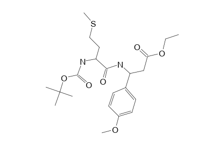 3-(2-Tert-butoxycarbonylamino-4-methylsulfanyl-butyrylamino)-3-(4-methoxy- phenyl)-propionic acid ethyl ester