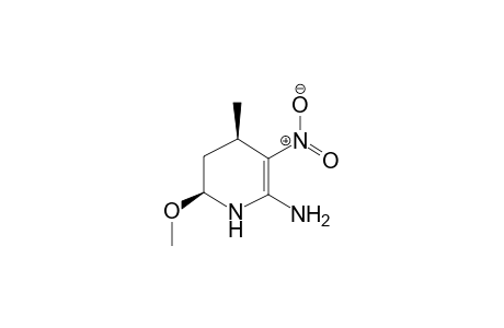 (S*,R*)-(+/-)-6-Amino-2-methoxy-4-methyl-5-nitro-1,2,3,4-tetrahydropyridine