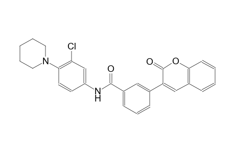 N-[3-chloro-4-(1-piperidinyl)phenyl]-3-(2-oxo-2H-chromen-3-yl)benzamide