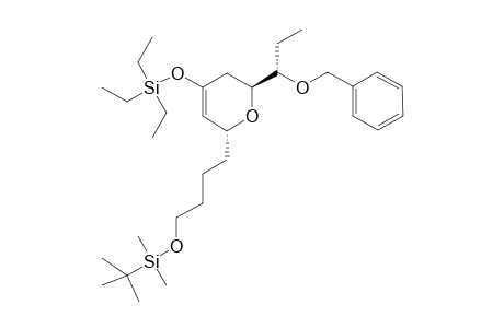 (2S*,1'S*,6R*)-2-((1'-Benzyloxy)propyl)-4-((triethylsilyl)oxy)-6-(4'-((ter-butyldimethylsilyl)oxy)butyl)-2,3-dihydro-6H-pyran