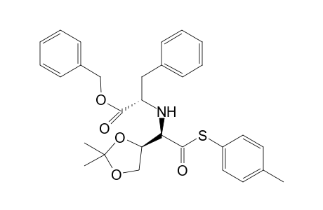 S-(4"'-Methylphenyl) (1"S,2'R,4S)-2'-[N-[1"-(benzyloxycarbonyl)-2"-phenylethyl]amono]-2'-(2,2-dimethyl-1,3-dioxolan-4-yl)ethanethioate