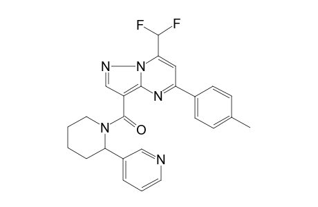 7-(difluoromethyl)-5-(4-methylphenyl)-3-{[2-(3-pyridinyl)-1-piperidinyl]carbonyl}pyrazolo[1,5-a]pyrimidine