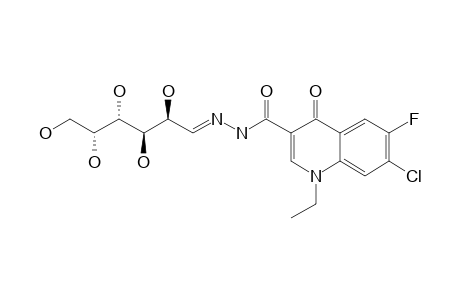 N'-D-ALDEHYDOMANNOSYL-(7-CHLORO-1-ETHYL-6-FLUORO-1,4-DIHYDRO-4-OXOQUINOLIN-3-YL)-CARBOHYDRAZIDE