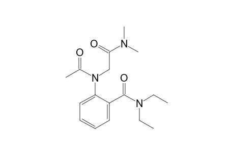 o-(N-Acetyl-N-(2-dimethylamino-2-oxoethyl)amino)-N,N-diethylbenzamide