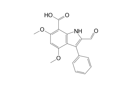 2-Formyl-4,6-dimethoxy-3-phenylindole-7-carboxylic acid