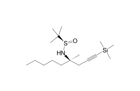 (4R,RS)-N-(tert-Butylsulfinyl)-4-methyl-1-(trimethylsilyl)non-1-yn-4-amine