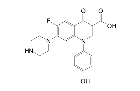 1-(p-Hydroxyphenyl)-7-(piperazin-1'-yl)-3-(hydroxycarnonyl)-6-fluoro-1,4-dihydro-4-quinolone