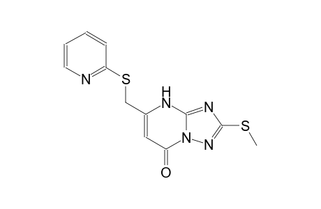 [1,2,4]triazolo[1,5-a]pyrimidin-7(4H)-one, 2-(methylthio)-5-[(2-pyridinylthio)methyl]-