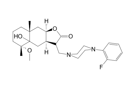 (3aR,5R,8aR,9aR)-3-[[4-(2-fluorophenyl)-1-piperazinyl]methyl]-4a-hydroxy-5-methoxy-5,8a-dimethyl-3,3a,4,6,7,8,9,9a-octahydrobenzo[f]benzofuran-2-one