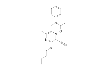 2-BUTYL-6-METHYL-5-(N-ACETYLANILINO)-METHYLPYRAZINE-3-CARBONITRILE