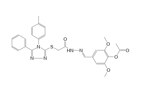 acetic acid, [[4-(4-methylphenyl)-5-phenyl-4H-1,2,4-triazol-3-yl]thio]-, 2-[(E)-[4-(acetyloxy)-3,5-dimethoxyphenyl]methylidene]hydrazide