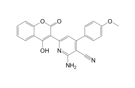 2-Amino-4-(4-methoxyphenyl)-3-cyano-6-[2H-4-hydroxy-2-oxo-[1]benzopyran-3-yl]pyridine