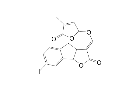 7-Iodo-3-(4-methyl-5-oxo-2,5-dihydrofuran-2-yloxymethylene)-3,3a,4,8b-tetrahydroindeno[1,2-b]furan-2-one diastereoisomer